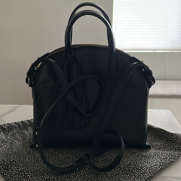 Loeffler Randall Leather Top Handle Bag with Crossbody Strap - Picture 5 of 5